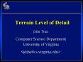 Terrain Level of Detail PowerPoint PPT Presentation