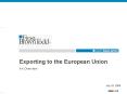 Exporting to the European Union PowerPoint PPT Presentation