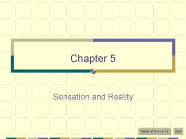 Sensation and Reality