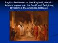 English Settlement of New England, the MidAtlantic region, and the South and Religious Diversity in PowerPoint PPT Presentation