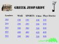 Greek Jeopardy PowerPoint PPT Presentation