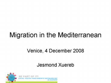 Migration in the Mediterranean