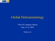 Global Helioseismology