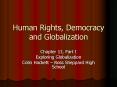 Human Rights, Democracy and Globalization PowerPoint PPT Presentation