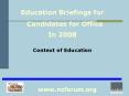 Education Briefings for Candidates for Office PowerPoint PPT Presentation