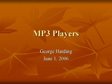 MP3 Players