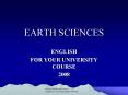EARTH SCIENCES PowerPoint PPT Presentation