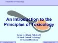 An Introduction to the Principles of Toxicology PowerPoint PPT Presentation