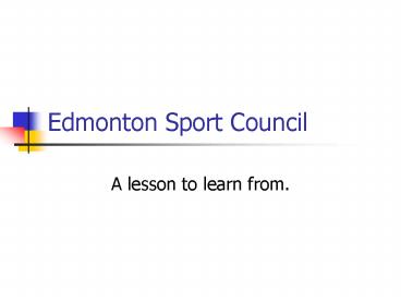Edmonton Sport Council