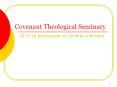 Covenant Theological Seminary PowerPoint PPT Presentation
