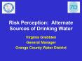 Risk Perception: Alternate Sources of Drinking Water PowerPoint PPT Presentation
