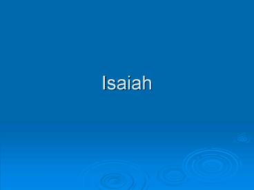 Isaiah