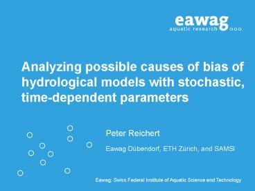 Analyzing possible causes of bias of hydrological models with stochastic, timedependent parameters