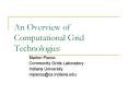 An Overview of Computational Grid Technologies PowerPoint PPT Presentation