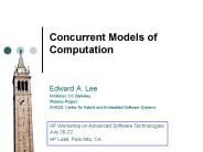 Concurrent Models of Computation