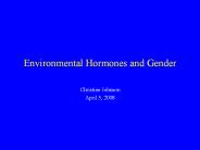 Environmental Hormones and Gender