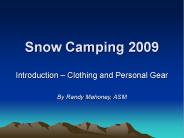 Snow Camping 2009