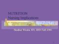 NUTRITION Nursing Implications PowerPoint PPT Presentation