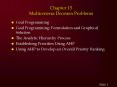 Chapter 15 Multicriteria Decision Problems PowerPoint PPT Presentation