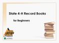 State 4-H Record Books PowerPoint PPT Presentation