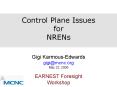 Control Plane Issues for NRENs PowerPoint PPT Presentation
