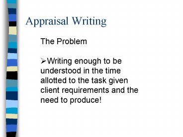 Appraisal Writing