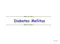 Diabetes Mellitus PowerPoint PPT Presentation