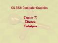 CS 352: Computer Graphics PowerPoint PPT Presentation
