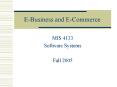 E-Business and E-Commerce PowerPoint PPT Presentation