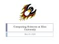 Computing Sciences at Elon University PowerPoint PPT Presentation
