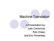 Machine Translation