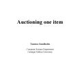 Auctioning one item PowerPoint PPT Presentation