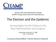 The Election and the Epidemic