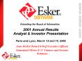 2001 Annual Results Analyst PowerPoint PPT Presentation