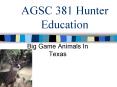 AGSC 381 Hunter Education PowerPoint PPT Presentation