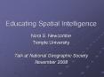 Educating Spatial Intelligence PowerPoint PPT Presentation