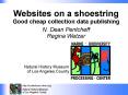 Websites on a shoestring Good cheap collection data publishing N' Dean Pentcheff Regina Wetzer PowerPoint PPT Presentation
