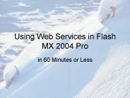 Using Web Services in Flash MX 2004 Pro