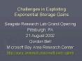 Challenges in Exploiting Exponential Storage Gains PowerPoint PPT Presentation