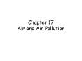 Chapter 17 Air and Air Pollution PowerPoint PPT Presentation
