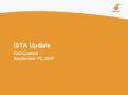 GTA Update PowerPoint PPT Presentation