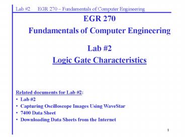 EGR 277 Digital Logic