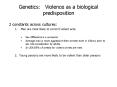 Genetics:  Violence as a biological predisposition PowerPoint PPT Presentation