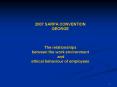 2007 SARPA CONVENTION GEORGE The relationships between the work environment and ethical behaviour of PowerPoint PPT Presentation