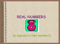 REAL NUMBERS PowerPoint PPT Presentation