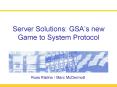 Server Solutions: GSA PowerPoint PPT Presentation