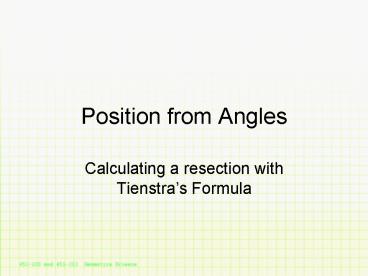 Position from Angles