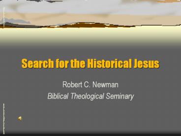 Search for the Historical Jesus