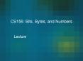 CS156: Bits, Bytes, and Numbers PowerPoint PPT Presentation