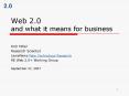 Web 2'0 and what it means for business PowerPoint PPT Presentation